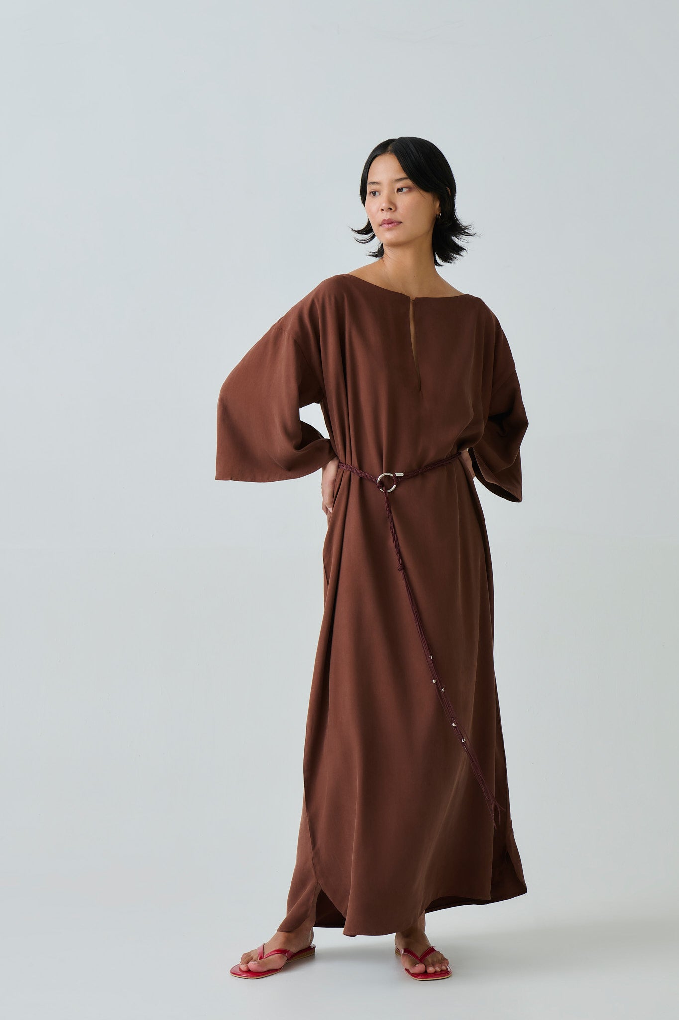 SILK KAFTAN DRESS