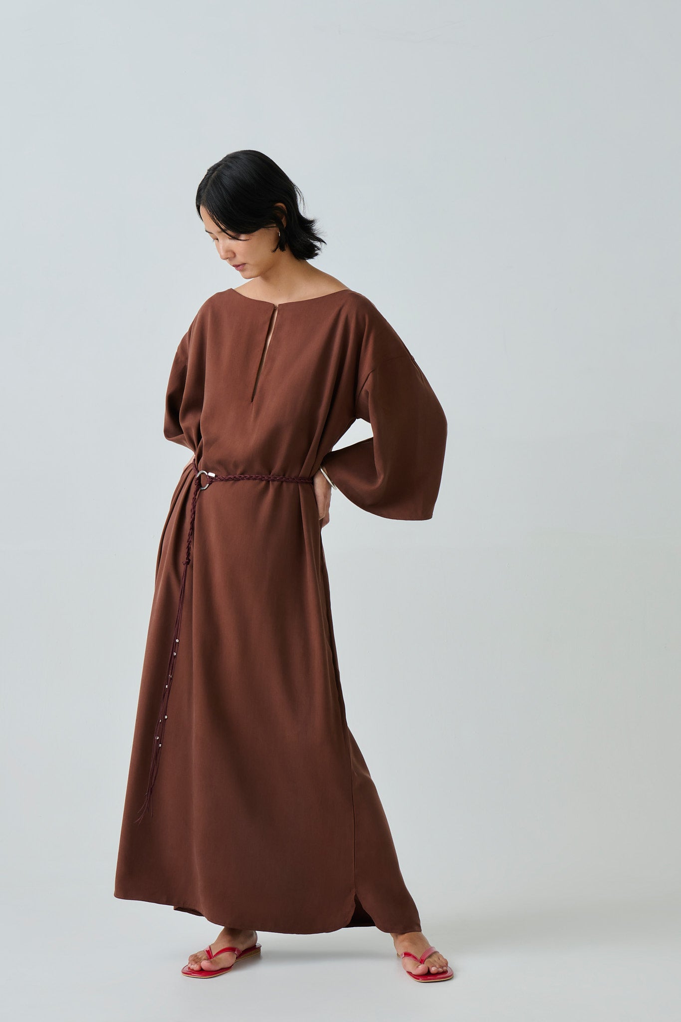 SILK KAFTAN DRESS