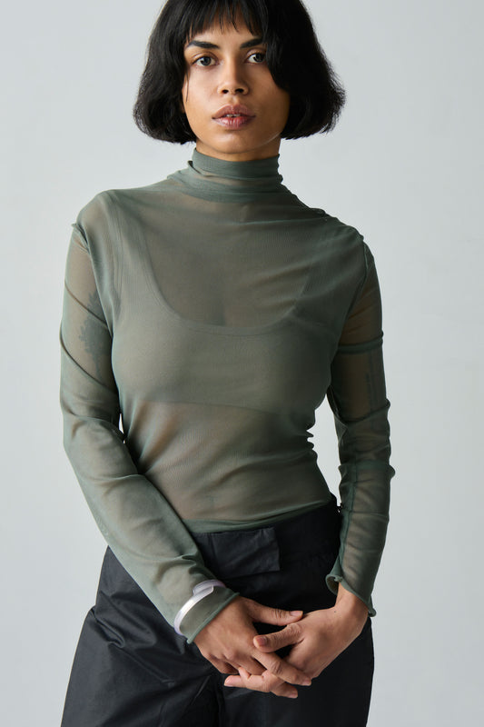 MESH TURTLENECK