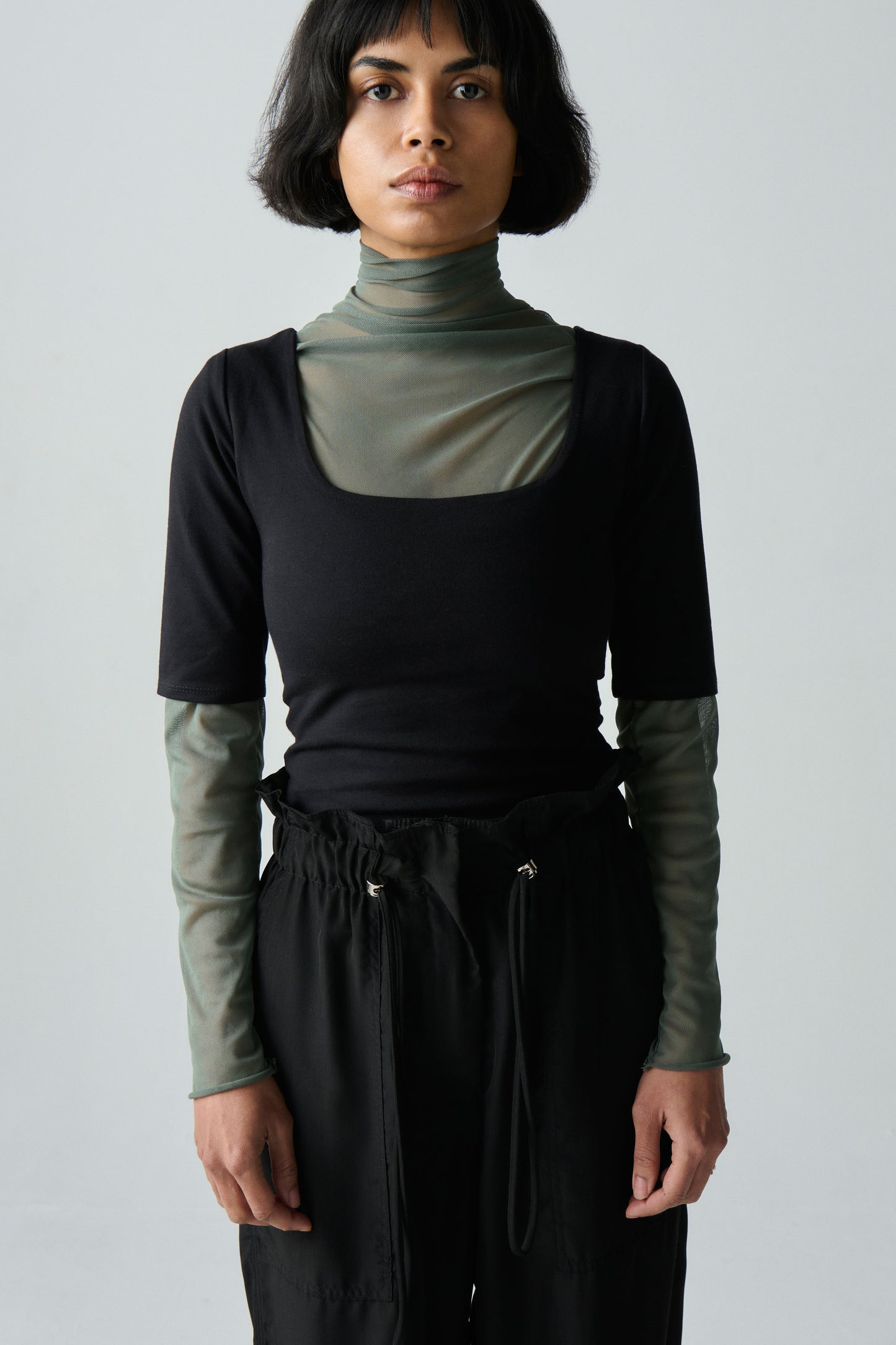 MESH TURTLENECK