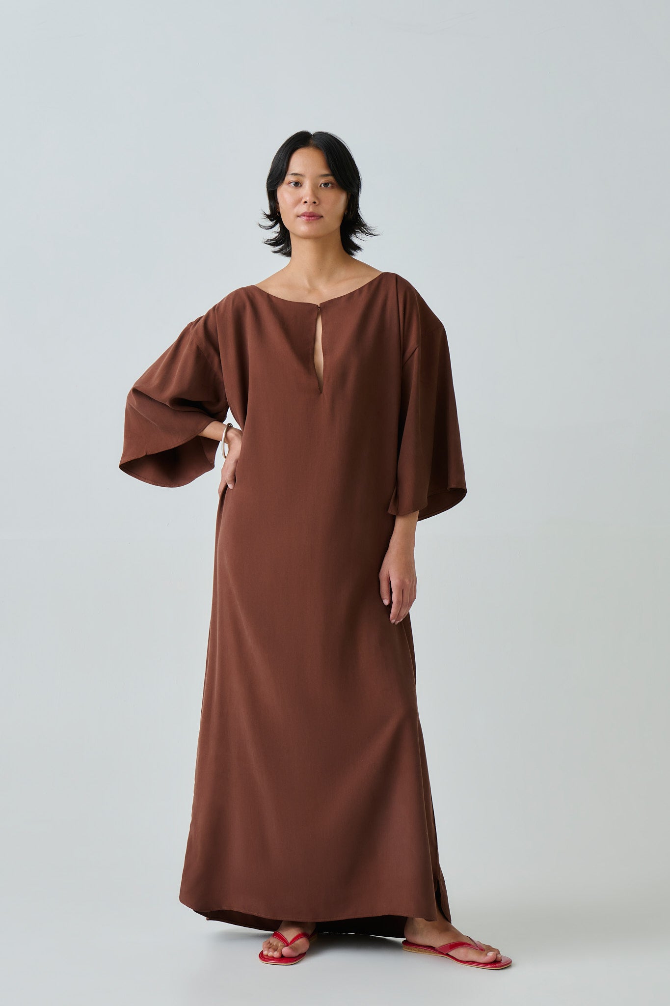 SILK KAFTAN DRESS