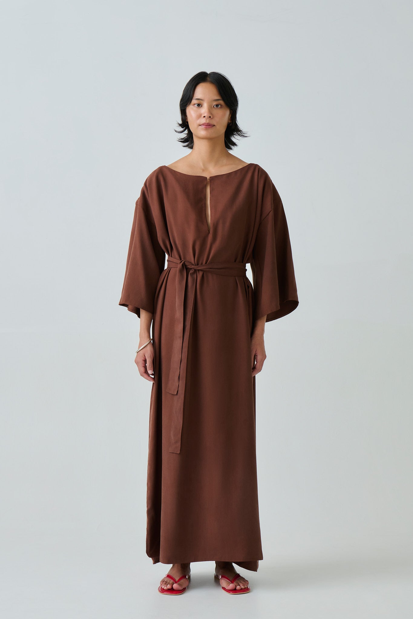 SILK KAFTAN DRESS