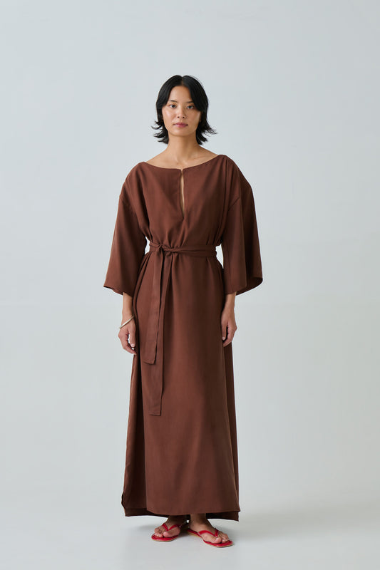 SILK KAFTAN DRESS