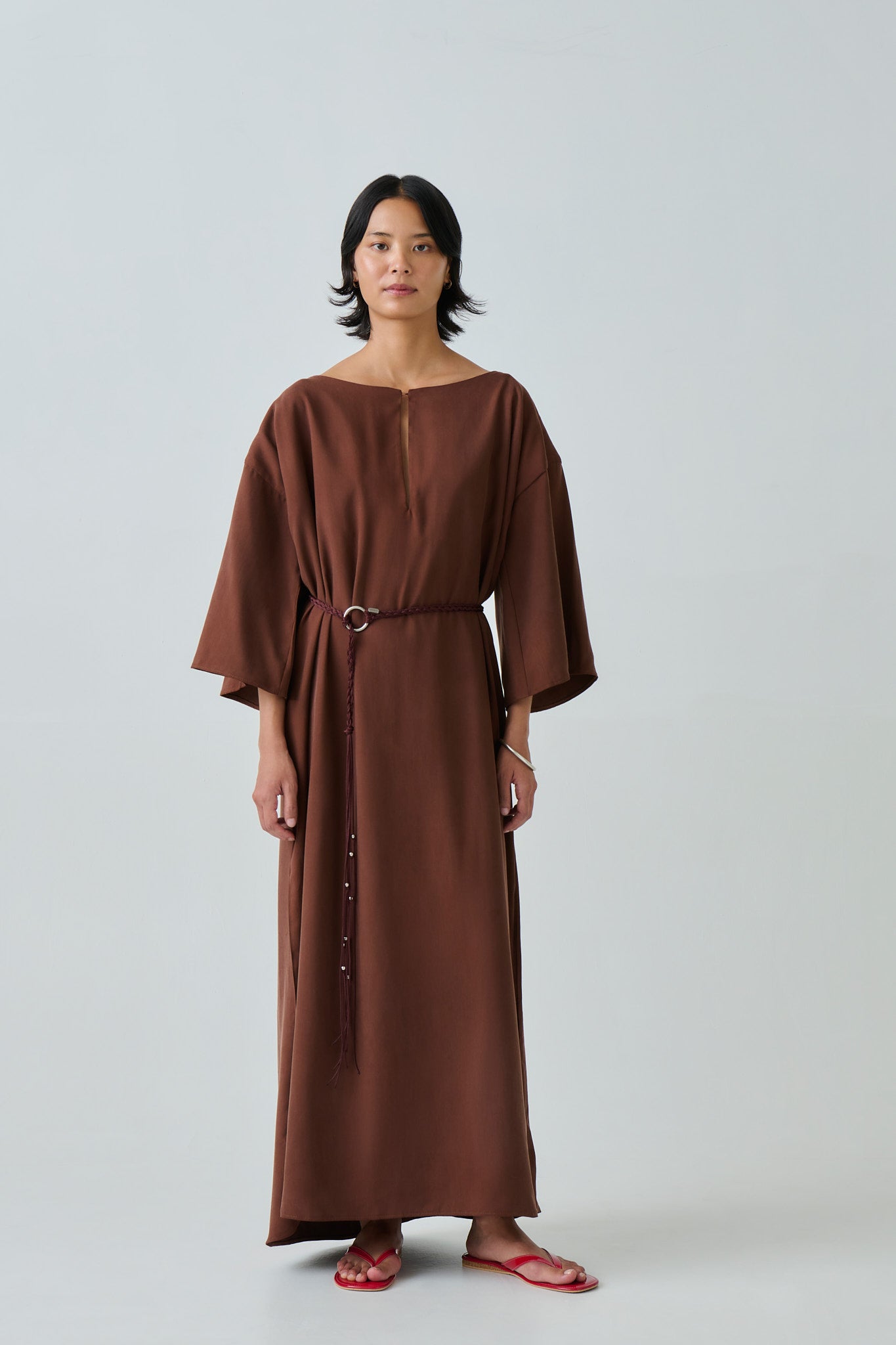 SILK KAFTAN DRESS