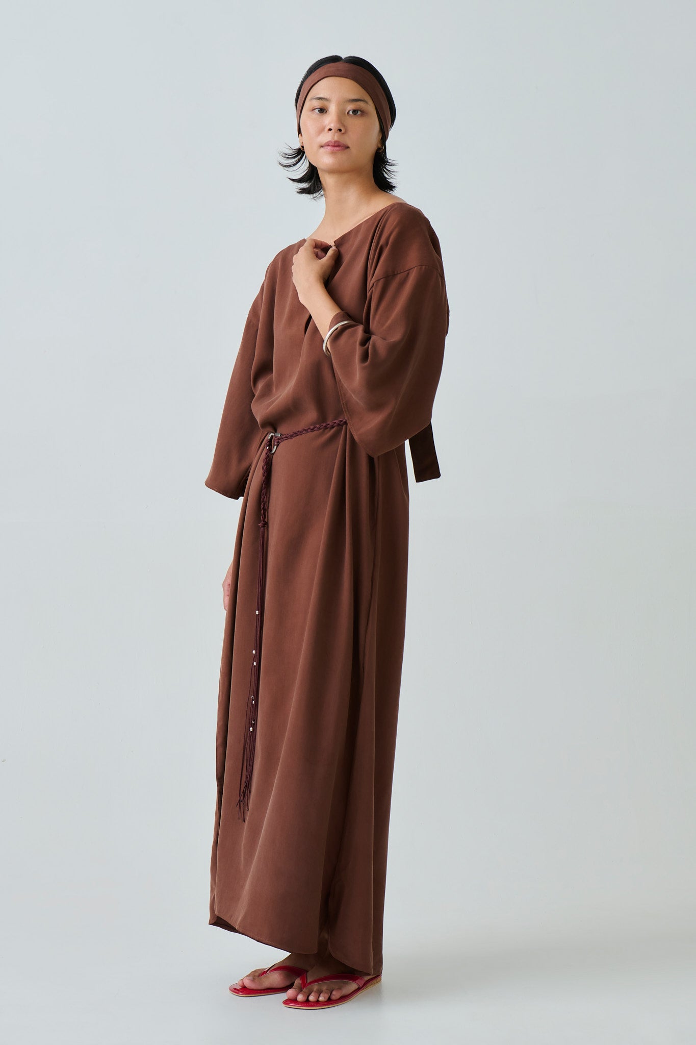 SILK KAFTAN DRESS