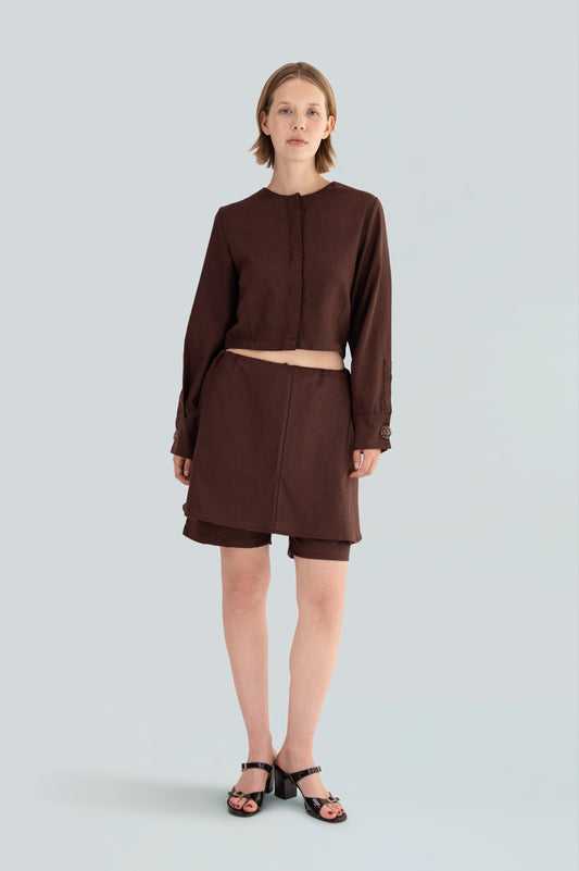 LINEN BLOUSON BLOUSE